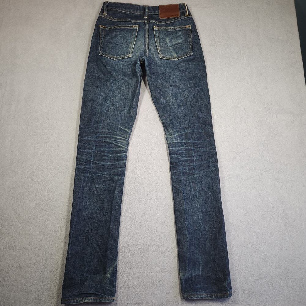 GUSTIN Selvedge Jeans Mens Size 29 FITS 27.25x33 California Slim USA Made Worn - Picture 13 of 16